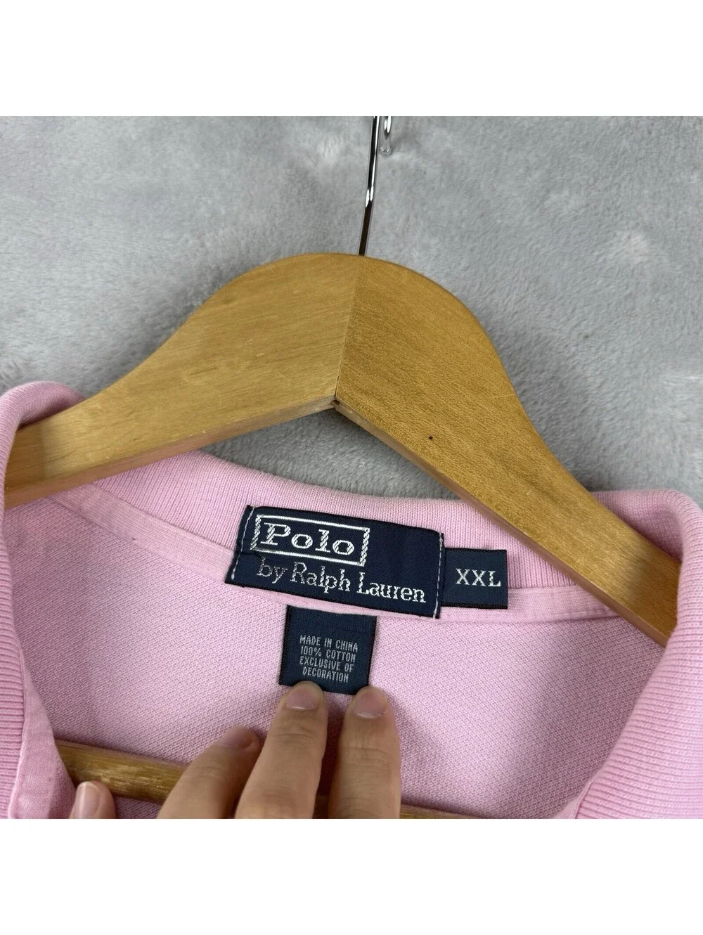 Polo Ralph Lauren Pink Short Sleeve Polo Shirt Blue Pony Men’s XXL Cotton Pique